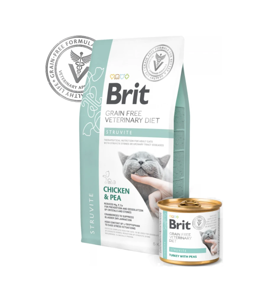 Brit Grain Free Veterinary Diet Struvite Blik - 6 X 200 Gram - Afbeelding 2