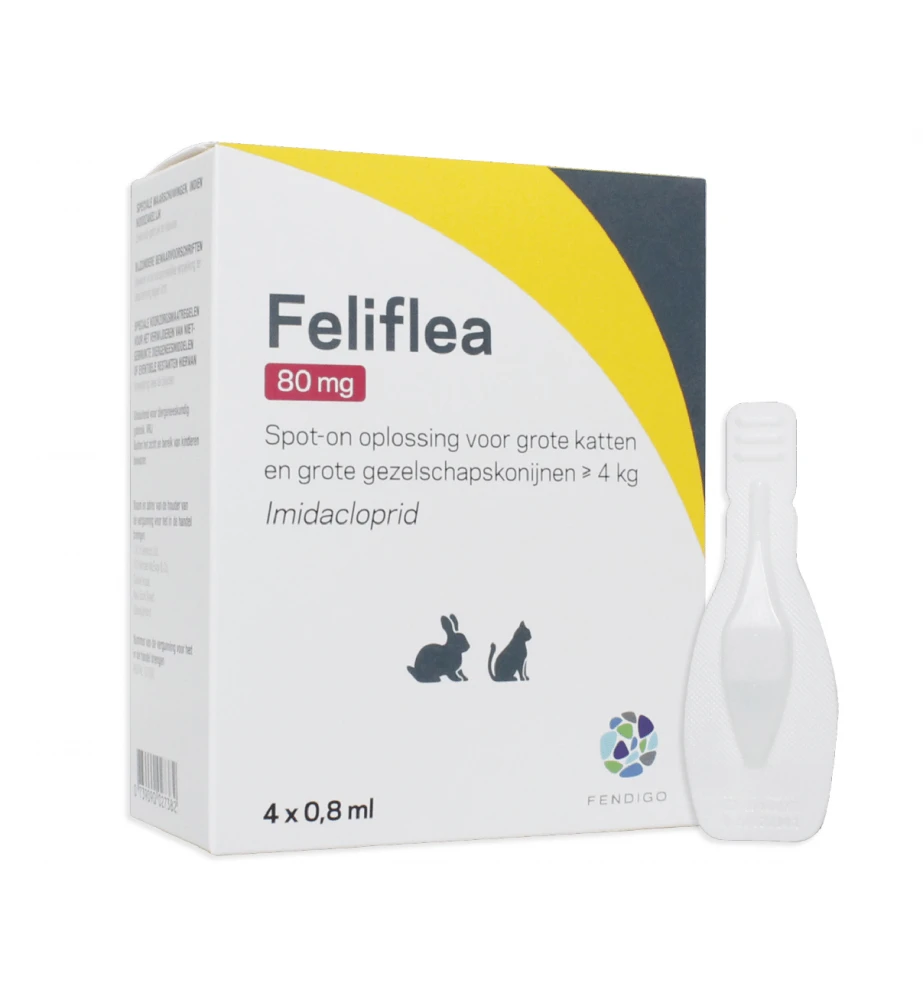 FeliFlea 80 Mg (Kat & Konijn +4 Kg) - 4 Pipetten