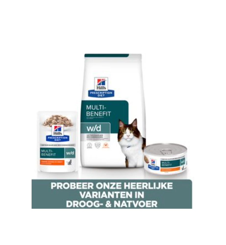 Hill's PD W/D Multi-Benefit Maaltijdzakjes Met Kip - 12 X 85 Gram - Afbeelding 2