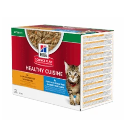 Hill's Science Plan Healthy Cuisine Kitten Stoofpotje Kip & Zeevis - 4 X 12 X 80 Gram